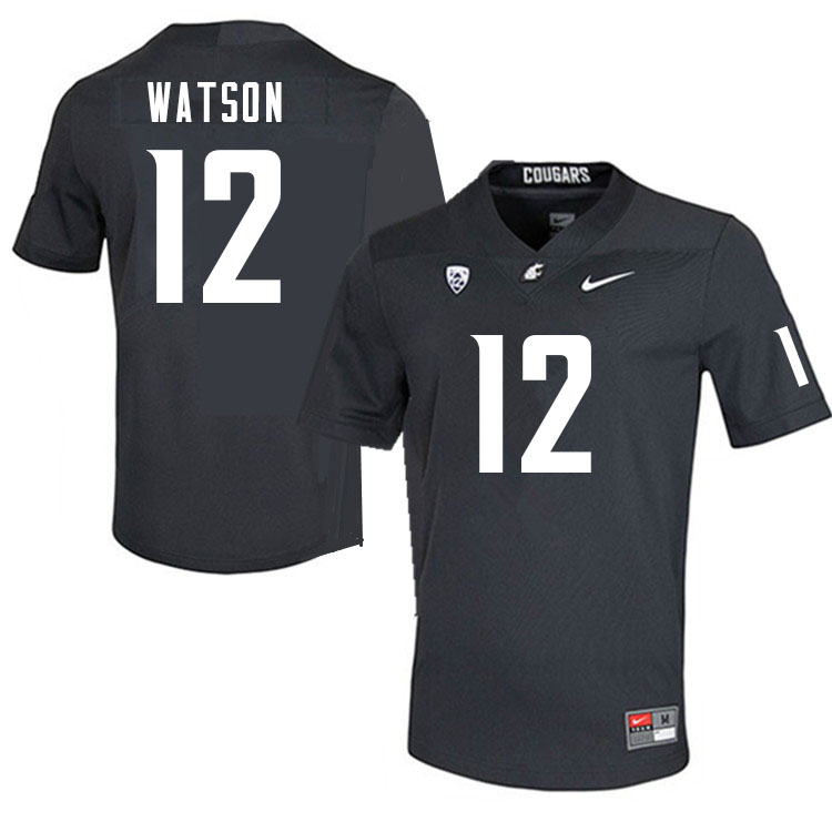 Men #12 Jaylen Watson Washington Cougars College Football Jerseys Sale-Charcoal - Click Image to Close
